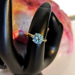 14K Icy Blue Moissanite Engagement Ring 1.25 Carat
